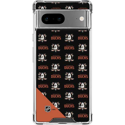 NHL Anaheim Ducks Pattern Google Pixel 8 Clear Case